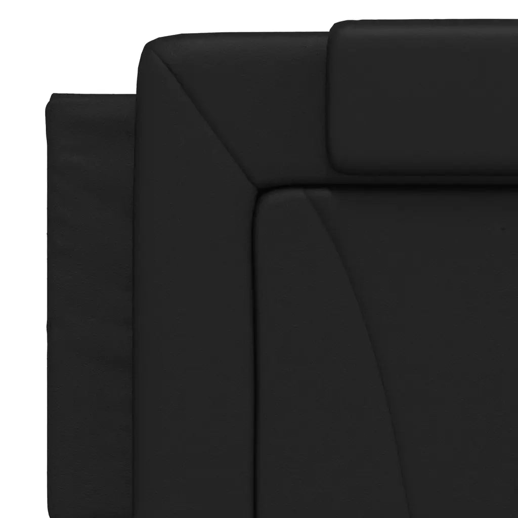 Letto Viana con Materasso Nero 160x200 cm in Similpelle