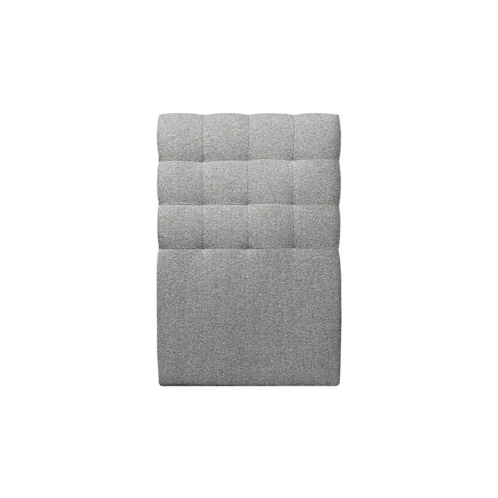 Letto 90x200 cm con testata imbottita - tessuto bouclé