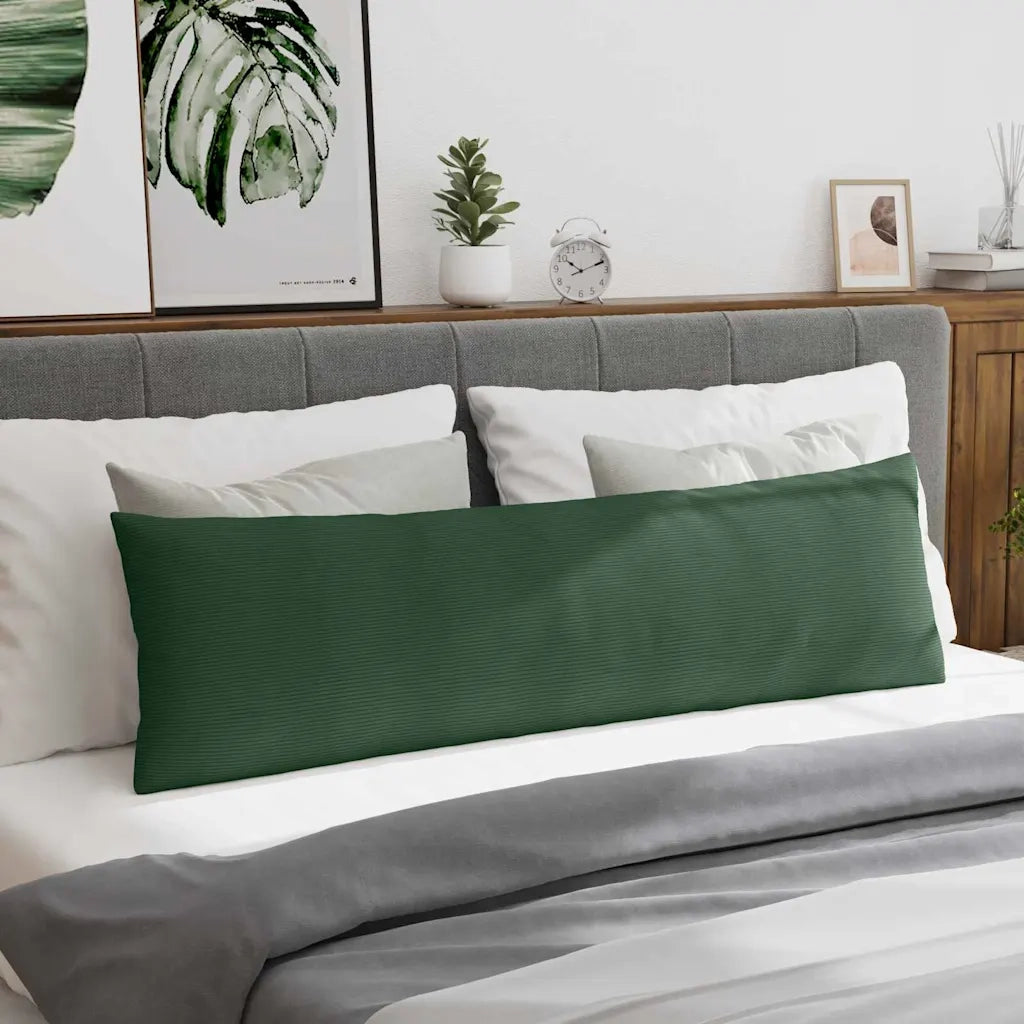 Cuscini da Divano 2 pz | Cuscini per sedie Verde Scuro 145 x 40 cm