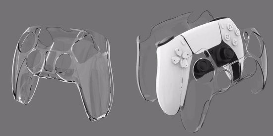 Copertura semi-trasparente per controller - Resistente allo shock, con superficie antiscivolo, resistente ai graffi e ventilazione (Trasparente)