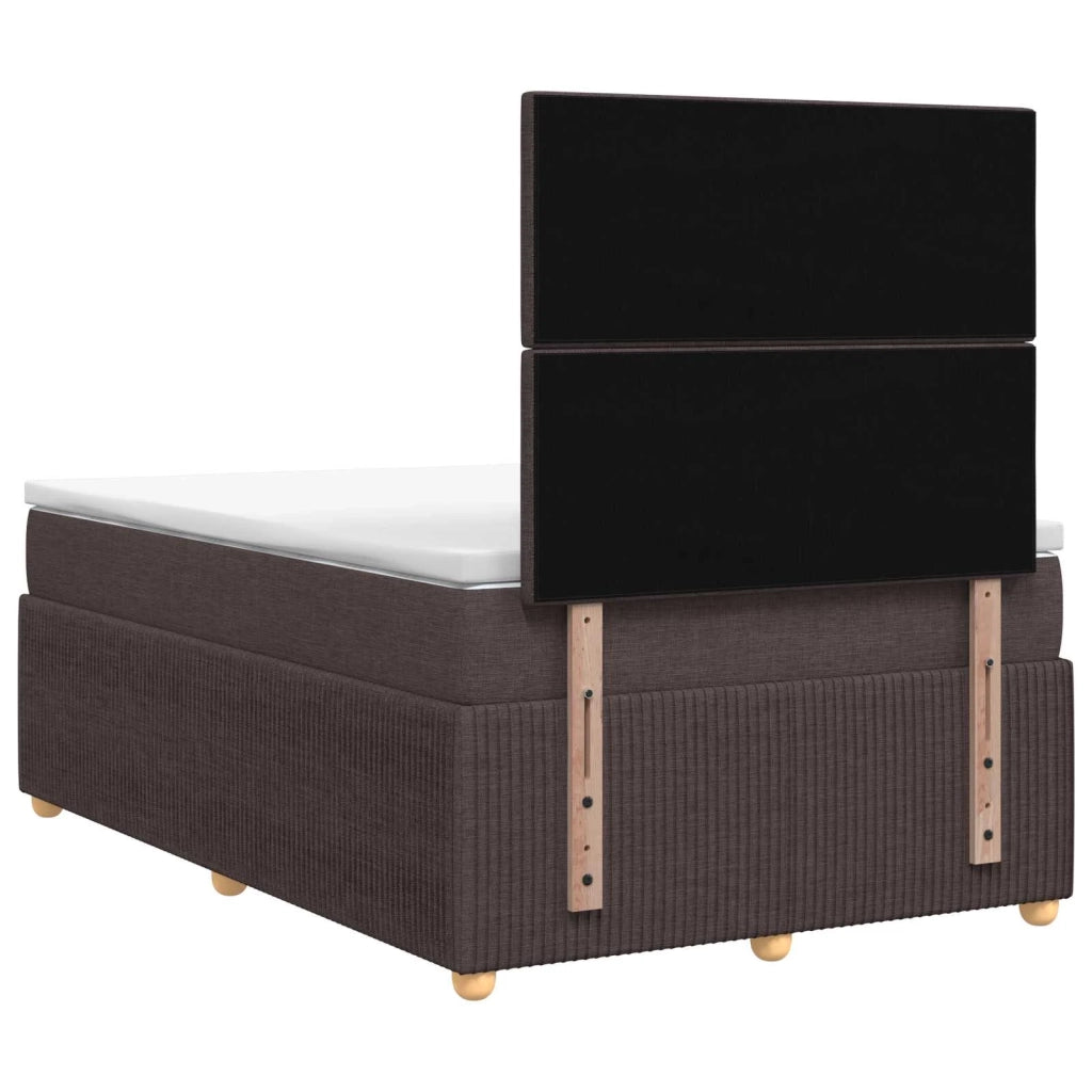 Letto box spring con materasso Marrone Scuro 120 x 190 cm 3454357