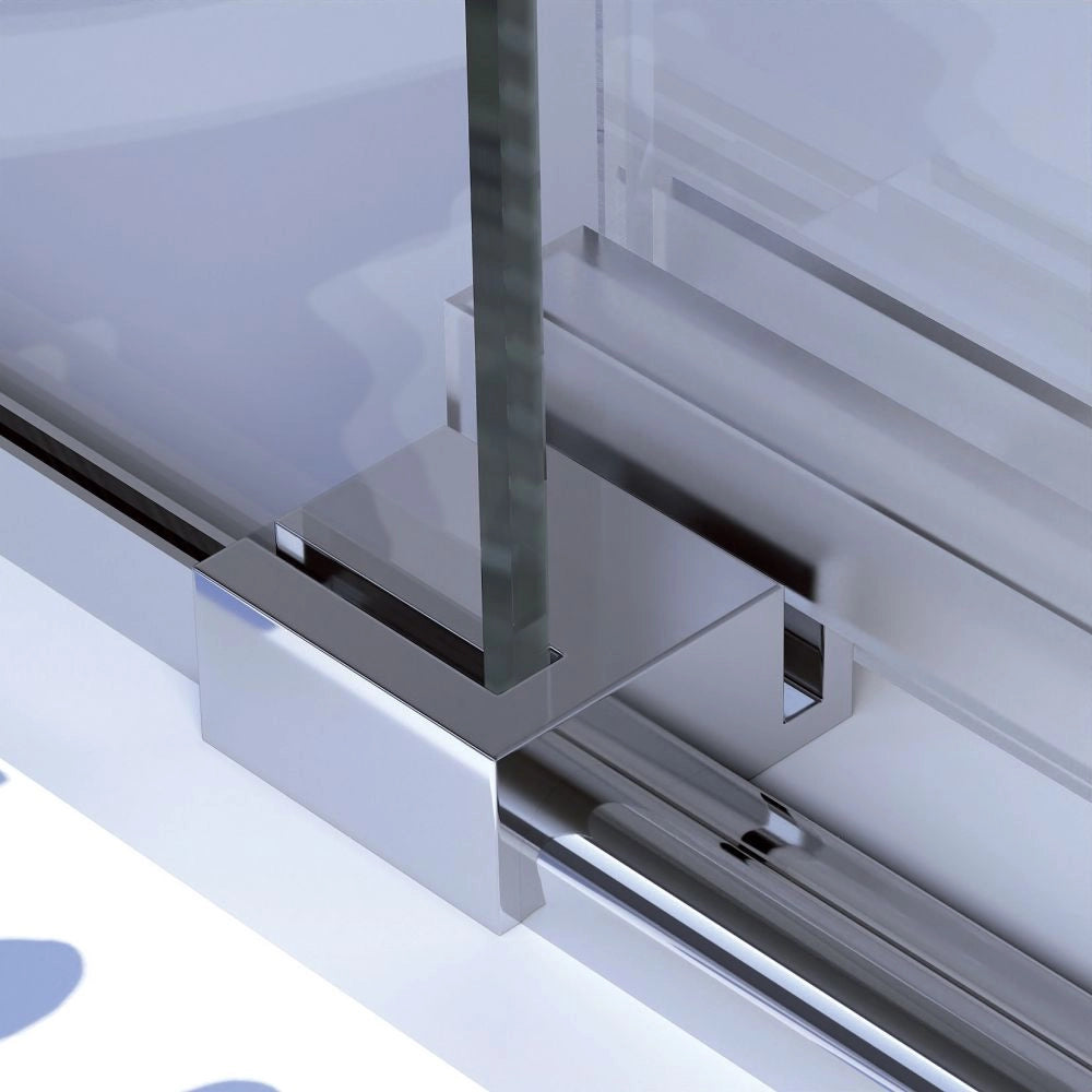 Box doccia 2 lati Fisso + Scorrevole Cristallo 8 mm Giava - Nice Soft Close - Misura: 90 x 150 x h190 cm