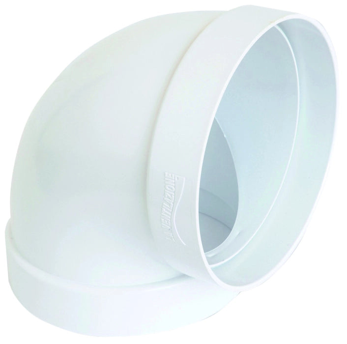 CURVA 90Â° PER AERAZIONE CANALIZZATA EE ¸ mm. 100, col. Bianco