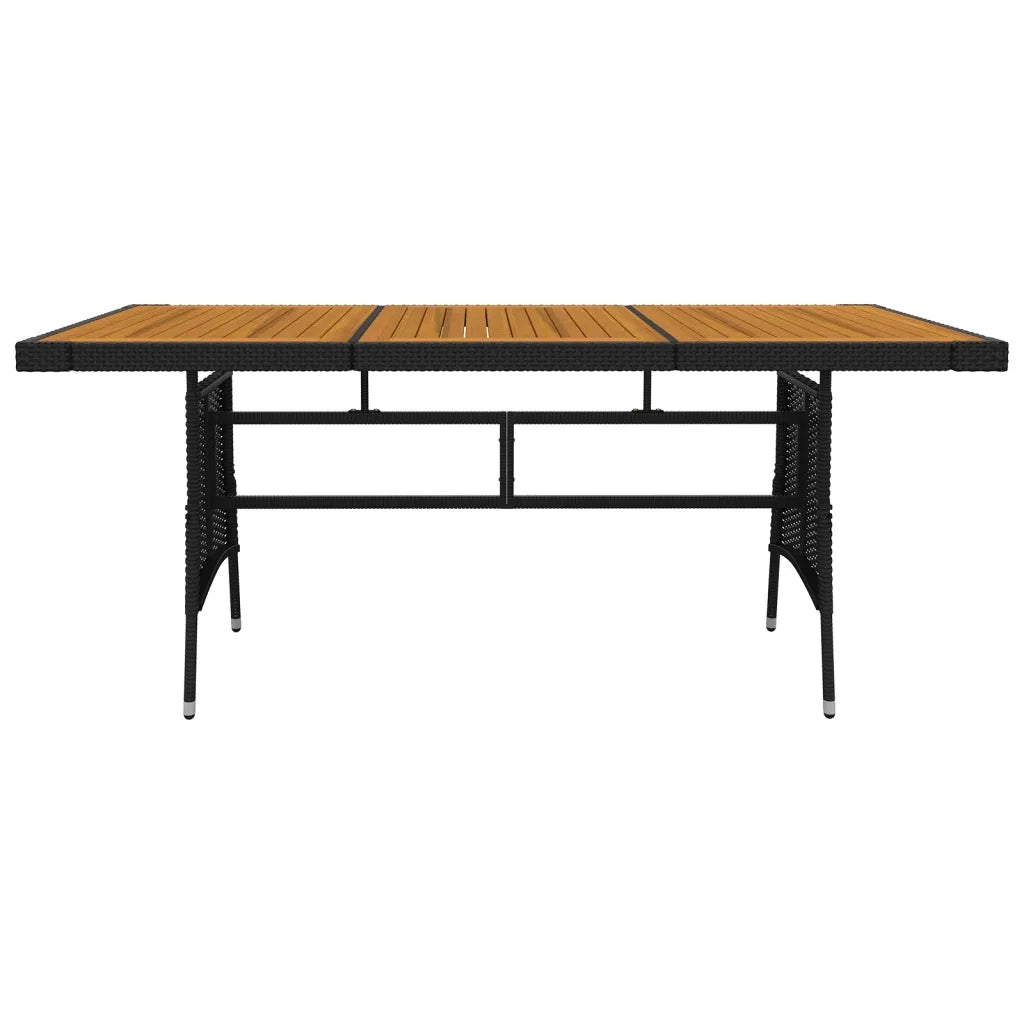 Set da Pranzo per Esterni 9 pz in Polyrattan Nero 3120110