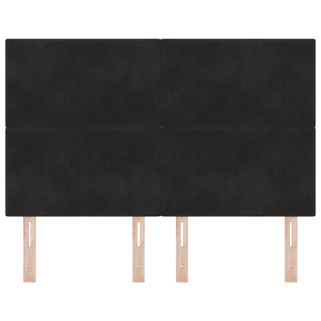 Testiera Nero 144 cm Velluto 3337830