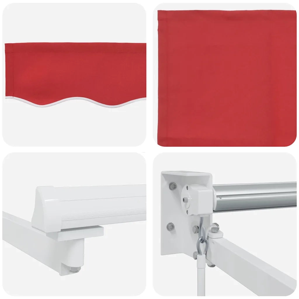 Tenda da Sole | Tenda Retrattile Rosso 300 x 250 cm Poliestere e Alluminio
