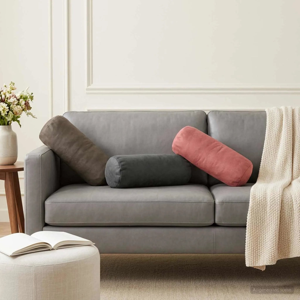 Cuscino con cuscino HEERLEN 2 pz Grigio Scuro Velluto 929989