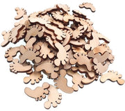 Punti in legno naturale 100 pezzi - Conchiglie di legno - Dimensioni 17 x 21 mm - Taglio laser - Per lavori di artigianato e cucito