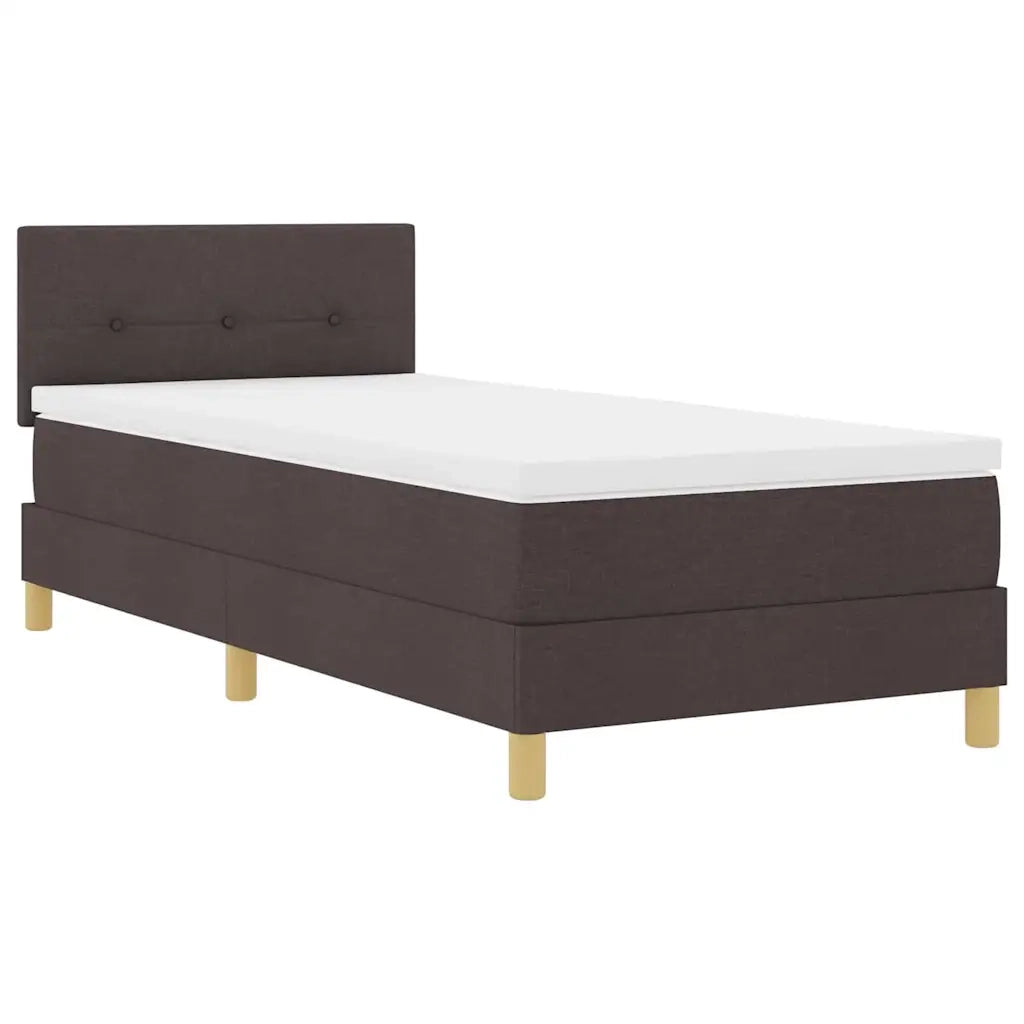 Letto a molle con cuscino Marrone Scuro 100 x 200 cm Tessuto 3338898