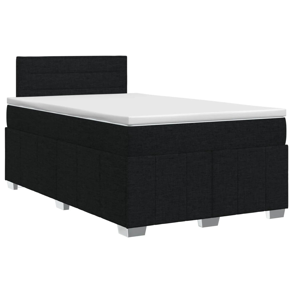 Letto box spring con materasso Nero 120 x 200 cm Tessuto 3451180