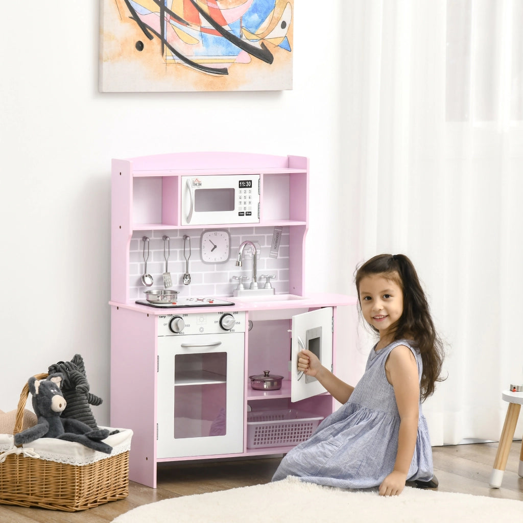 Casetta da Cucina per Bambini ¨C Minimal ¨C Rosa 70x29x90 cm