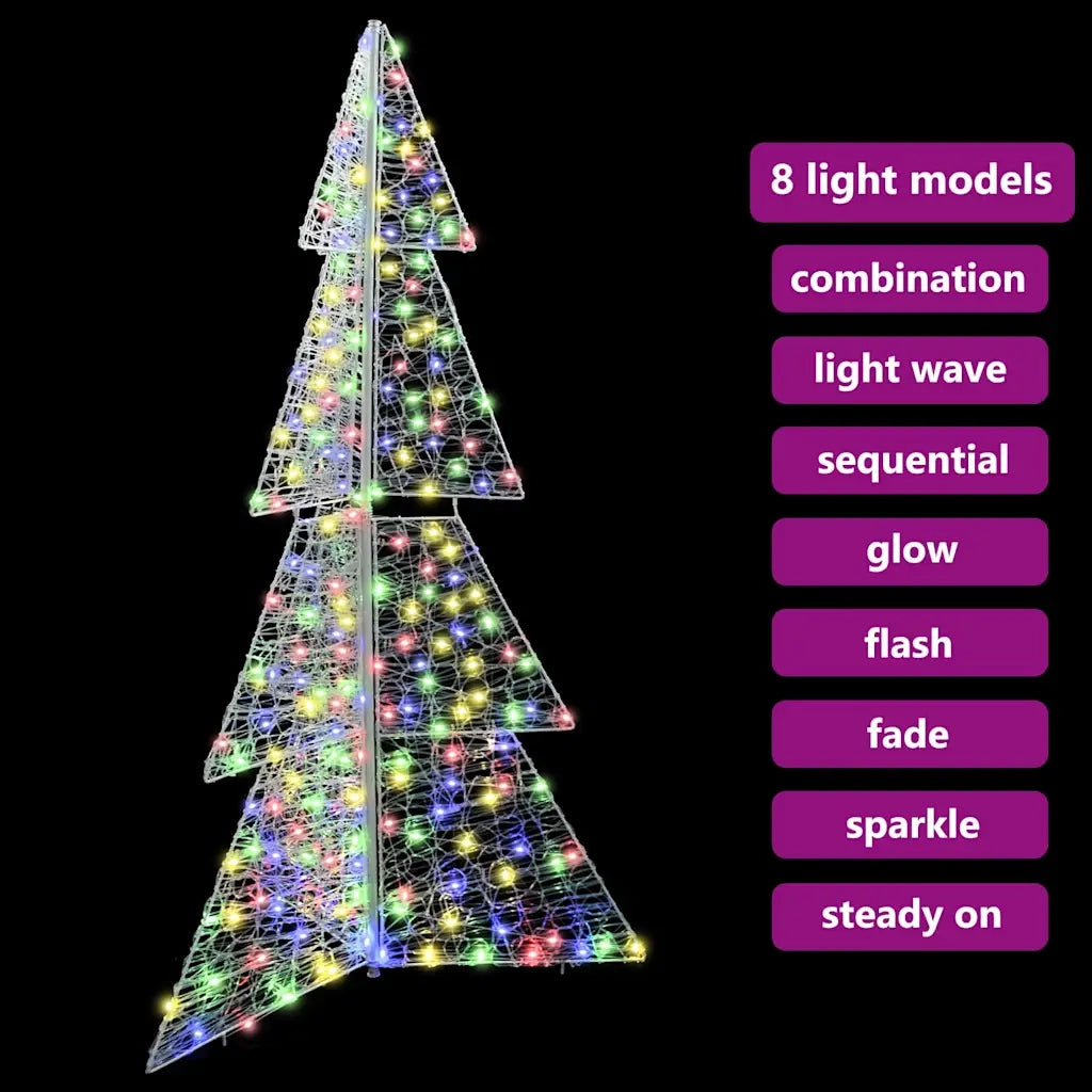 Albero di Natale con 240 LED Multicolore 180 cm Acrilico 42019213