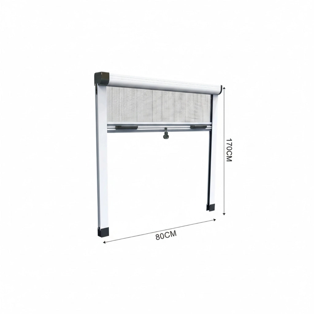 ZANZARIERA A RULLO 80X170CM VERTICALE ALLUMINIO PER FINESTRA 08323