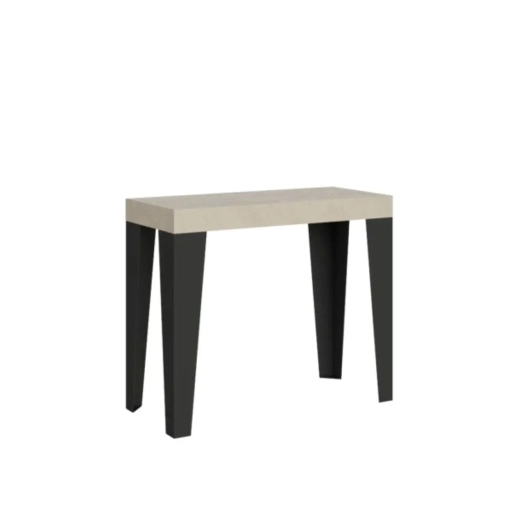 Consolle allungabile 90x40/196 cm Flame Small cashmere gambe antracite
