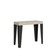 Consolle allungabile 90x40/196 cm Flame Small cashmere gambe antracite