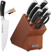 Set di coltelli da cucina 7 pezzi con blocco di acciaio inox tedesco