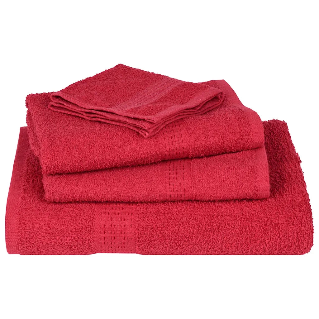 Set di asciugamani 6 pezzi FROGN Rosso 360 g/m² 137089