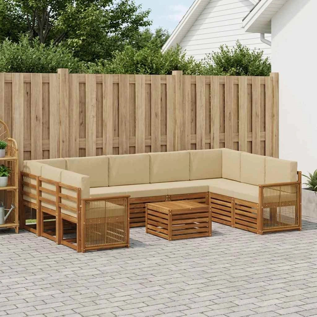 Set divani Legno di Acacia Massello 3384869