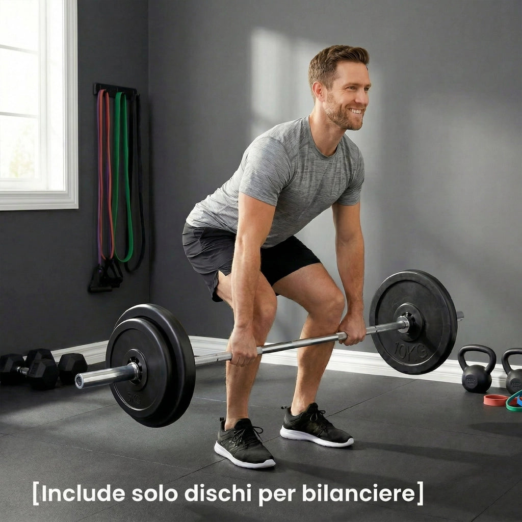 Set Dischi Pesi per Allenamento ¨C zephmum ¨C Nero, 4 Pezzi