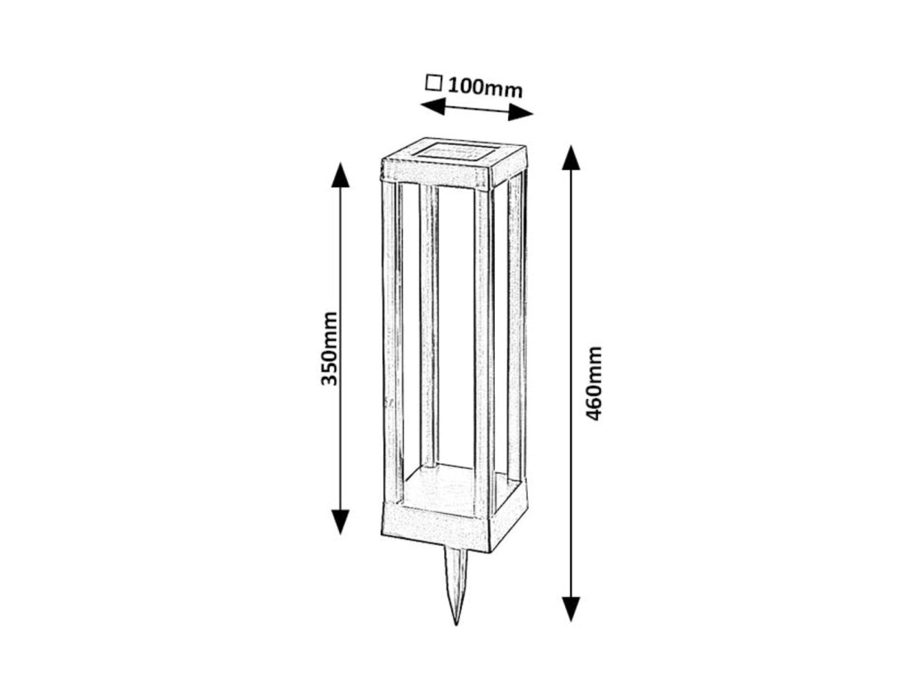 Lampada solare da giardino Cong nera 4000K IP44 Rabalux