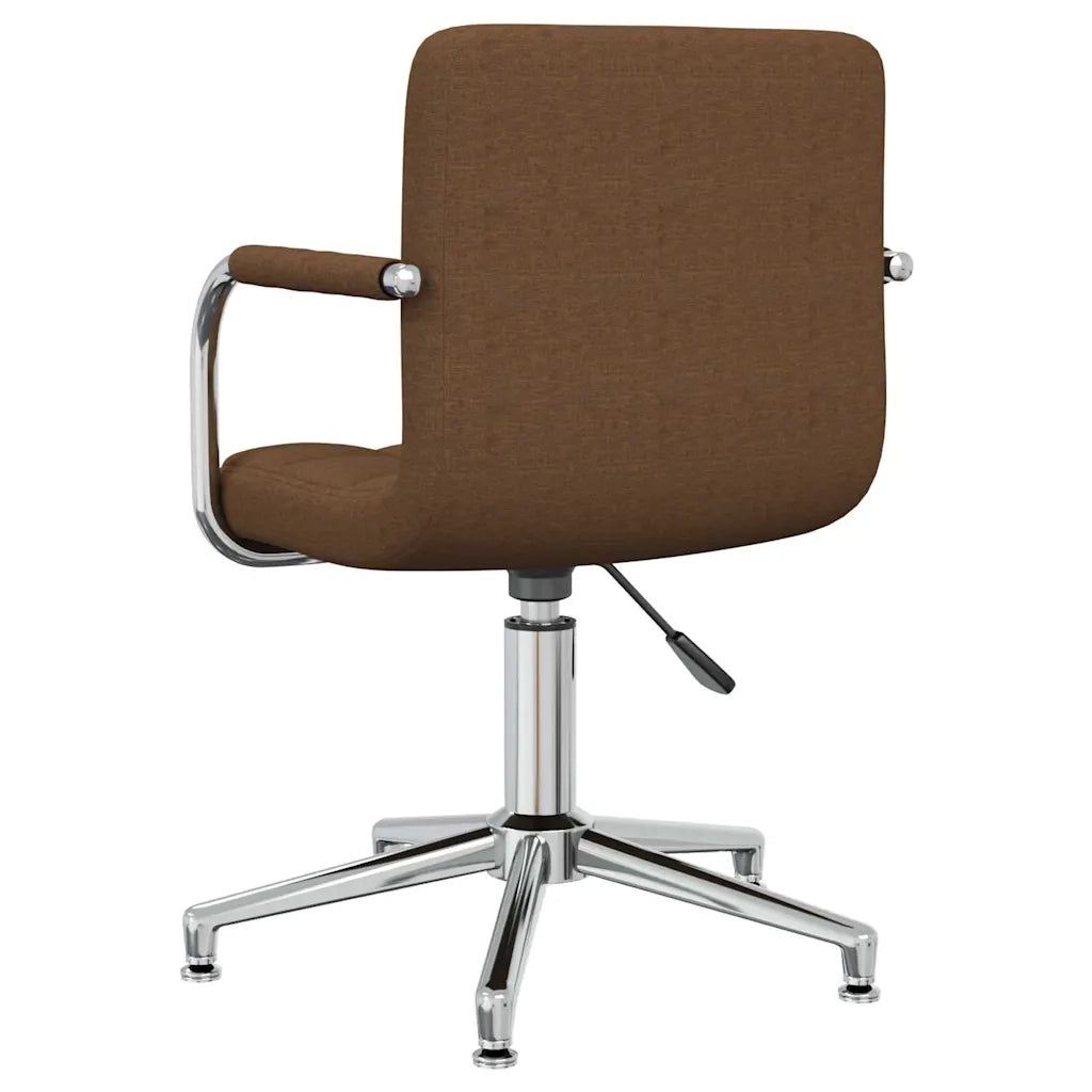 Sedia Girevole da Ufficio Marrone in Tessuto 334732