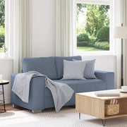 Divano Divanetto-Sofa Blu 120 cm Tessuto di Velluto a Coste