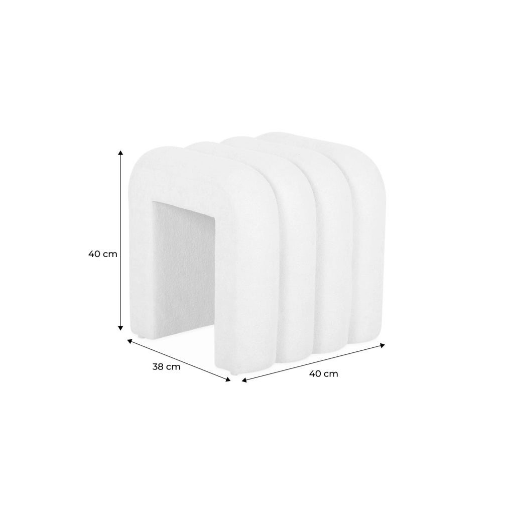 Set 2 pouf contemporanei in tessuto, verde scuro