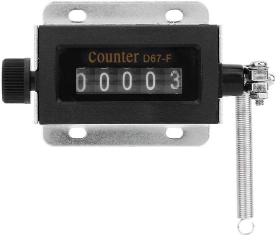 Contatore meccanico 5 cifre - contatore manuale - utilizzo industriale - fissaggio a vite - ripristino - peso 82g
