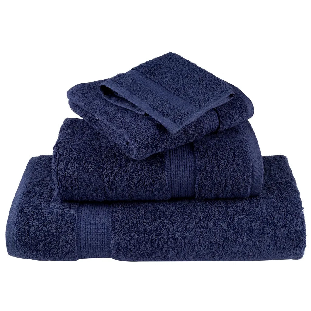 Set ASciugamani SOLUND 8 pz Blu Navy 600 gsm 137558