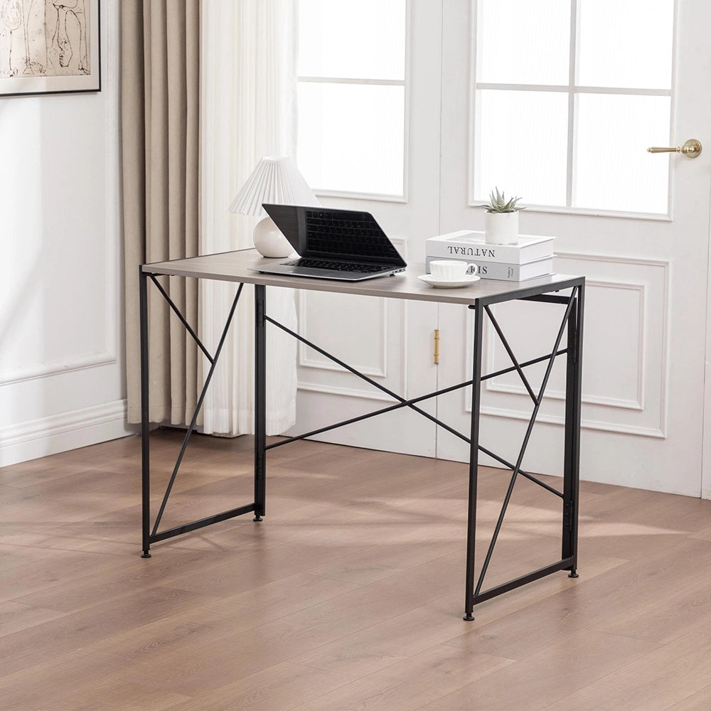 Scrivania - Xylo - piano legno naturale gambe metallo