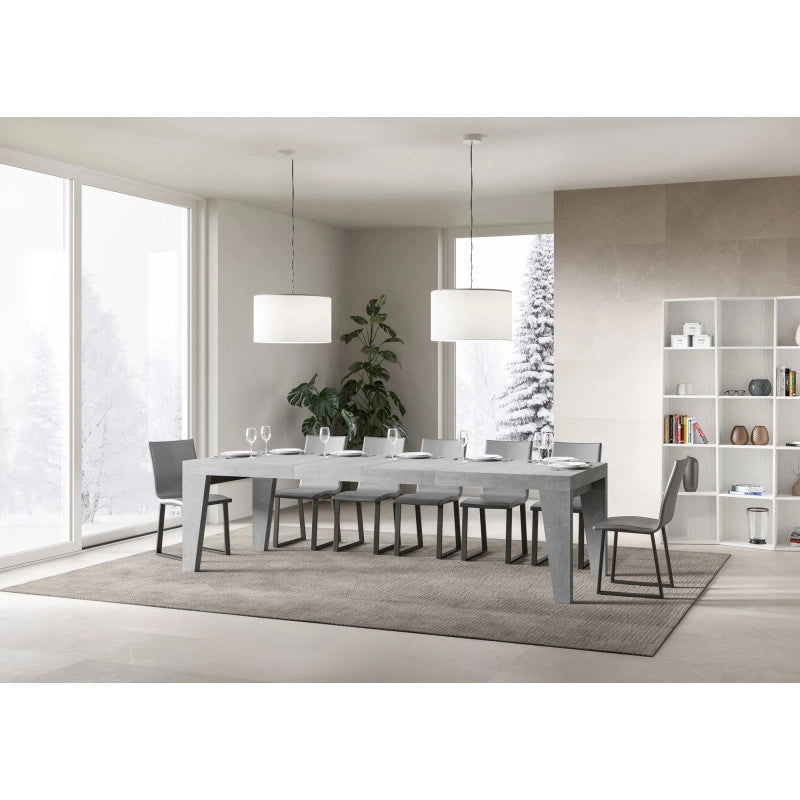Tavolo allungabile 200/304x90 cm Naxy Premium - Cemento
