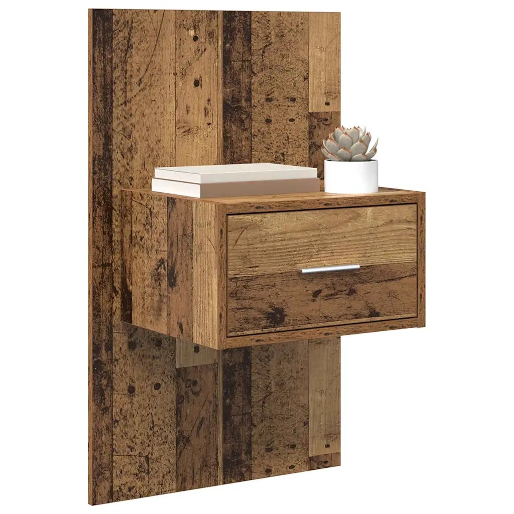 Set di 2 Comodini | Armadio da Notte | Mobiletto da notte Legno vecchio 50 x 32,5 x 80cm