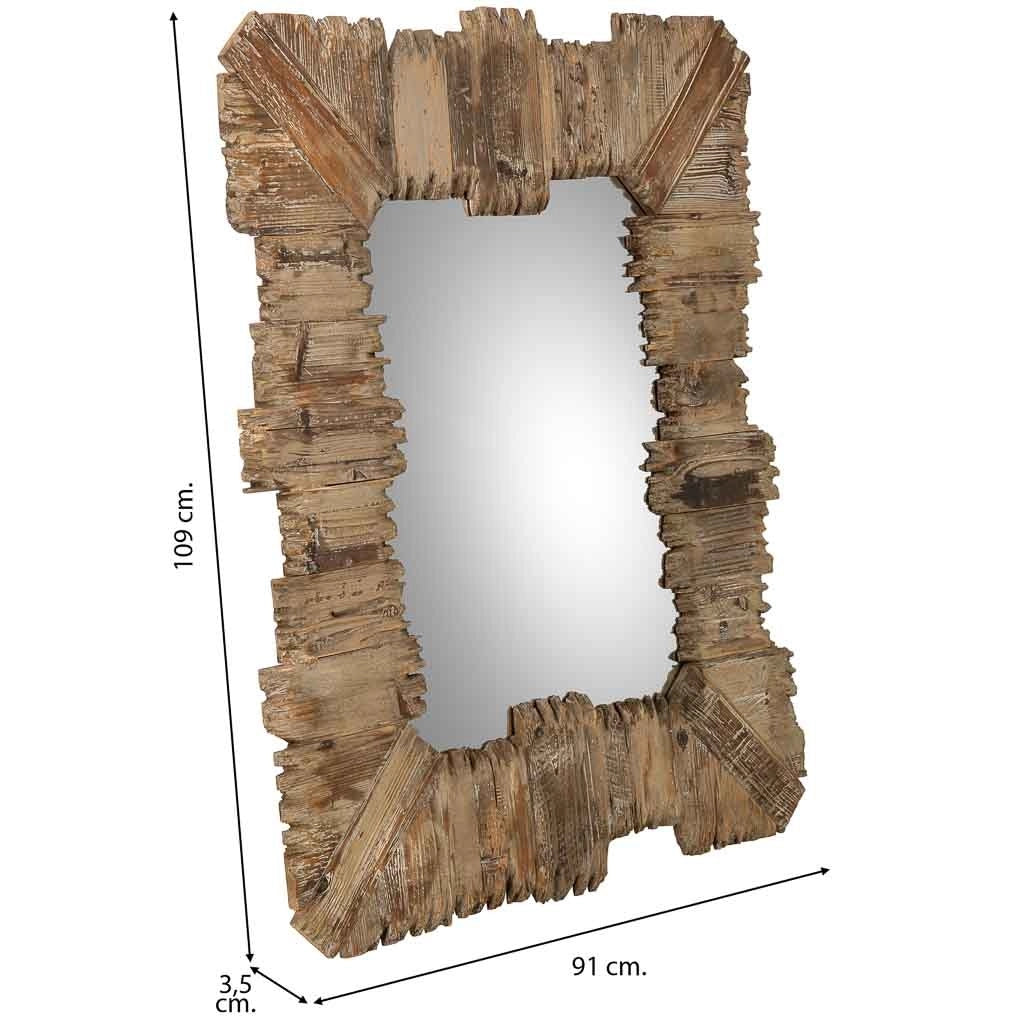 Specchio in legno 91x109x03,5h cm
