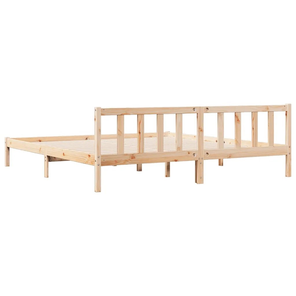 Letto Extra Lungo senza Materasso 180x220 cm in Legno di Pino 852452