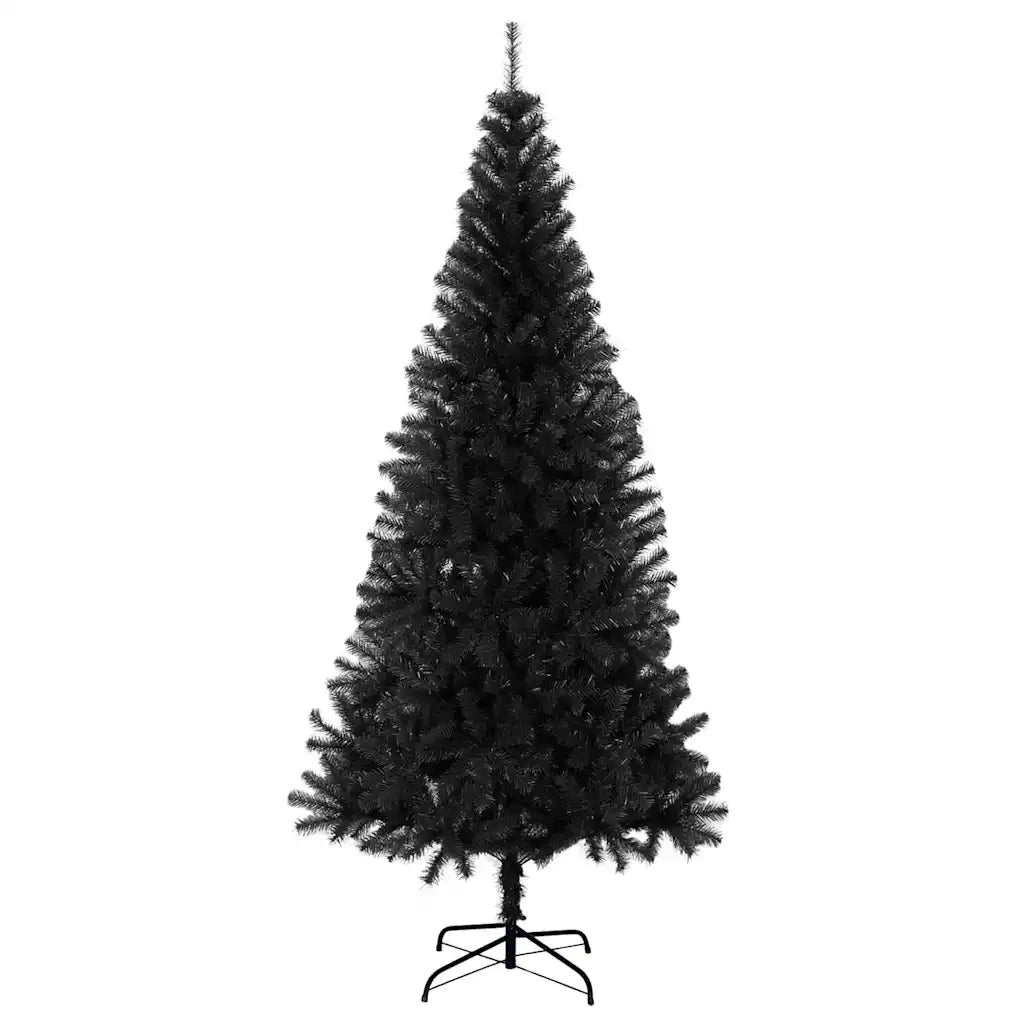 Albero di Natale con 300 LED con supporto-Luci decorative natalizie Nero 210 cm PVC 591805