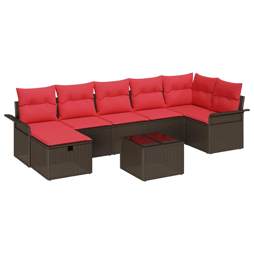 Set Divano da Giardino con cuscino 8 pcs Poly Rattan 3360245