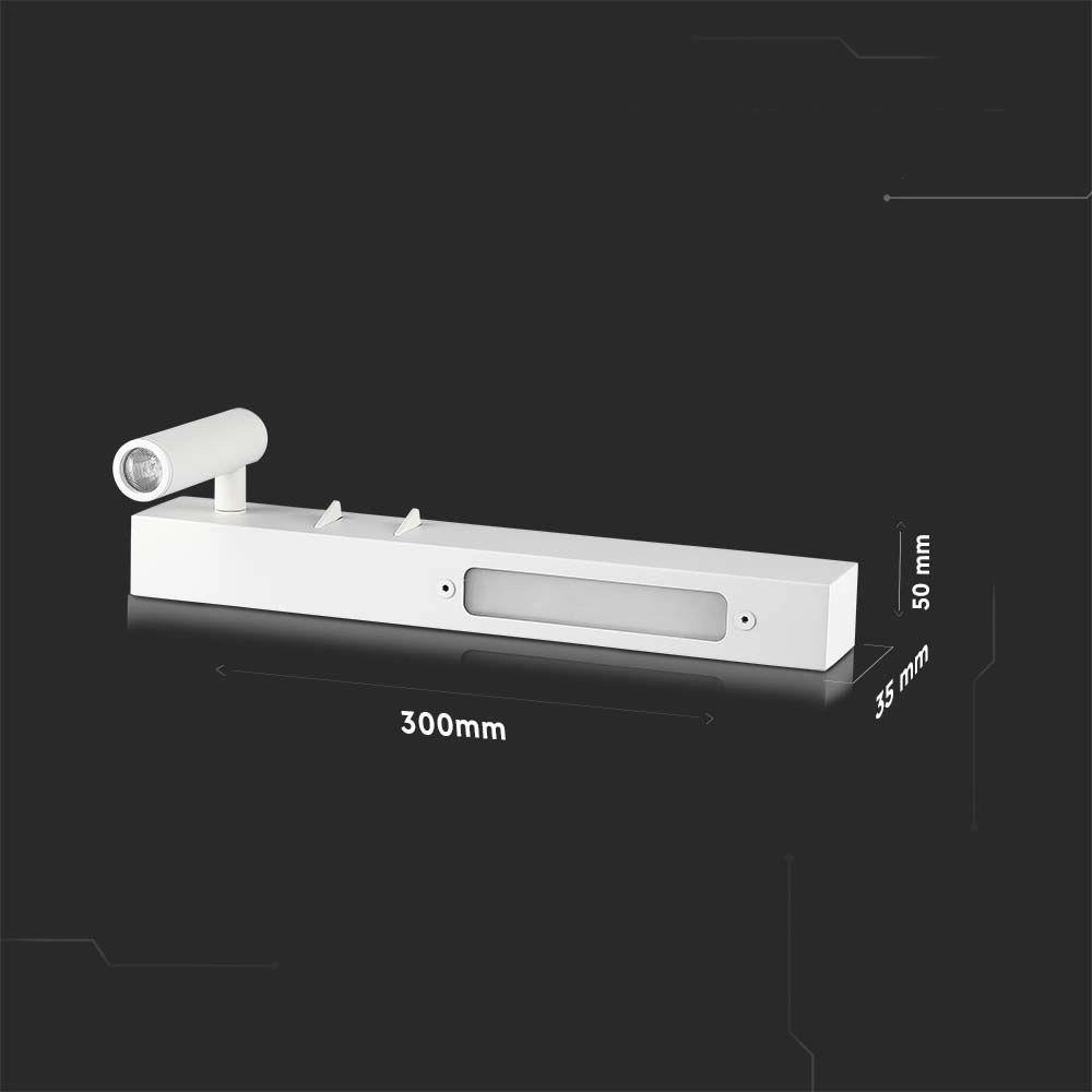 V-TAC Applique LED 9W lettura interruttore bianca 3000K