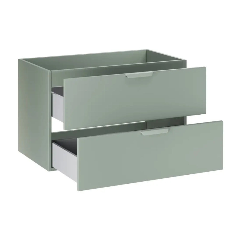 Mobile sottolavabo OSTER 80 cm verde salvia sospeso con 2 cassetti