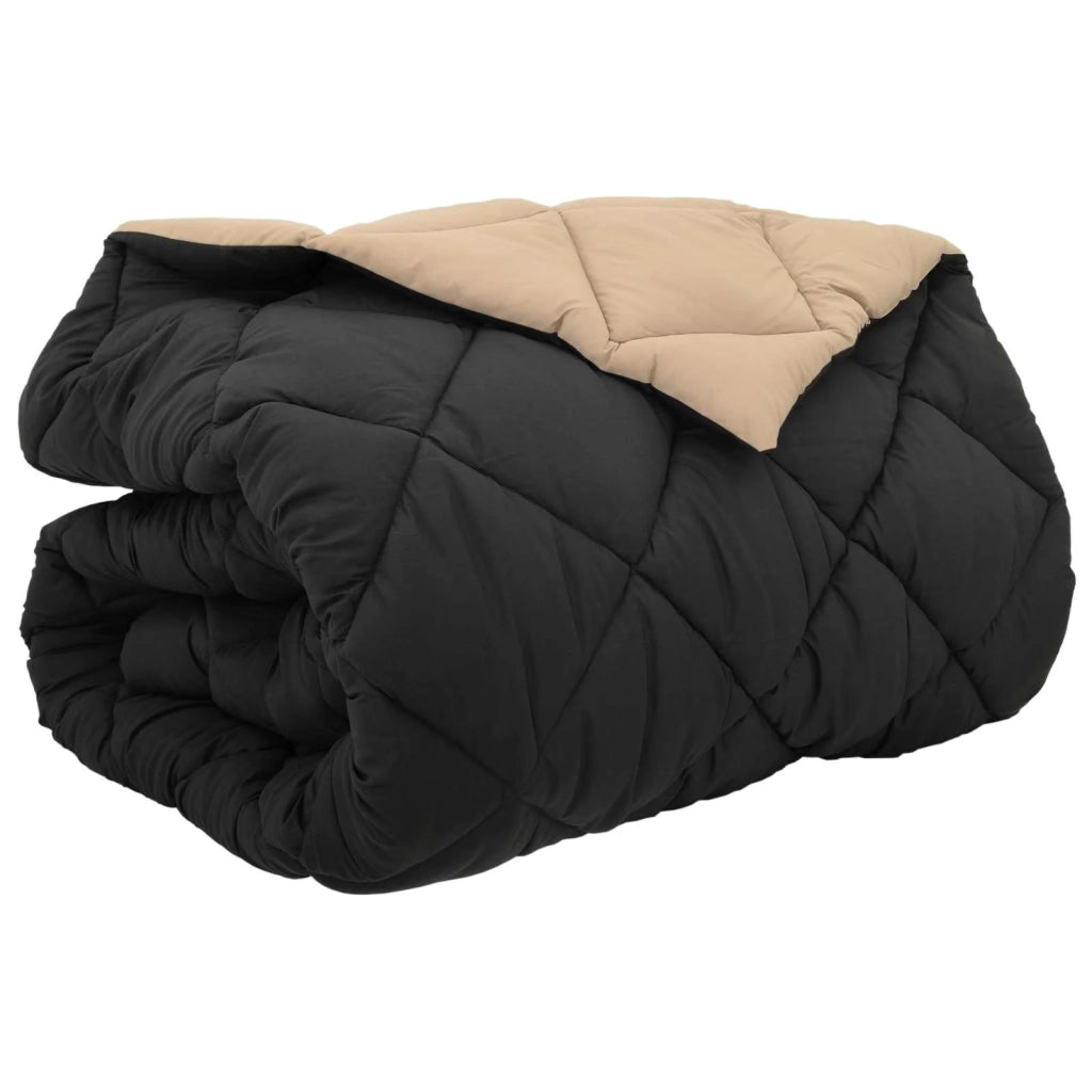 Duvet Invernale Nero e Talpa 200 x 220 cm Microfibra 42025736