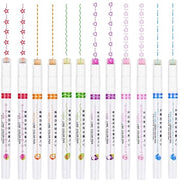 Set di 12 Stilografiche Curve Colorate per Progetti Creativi