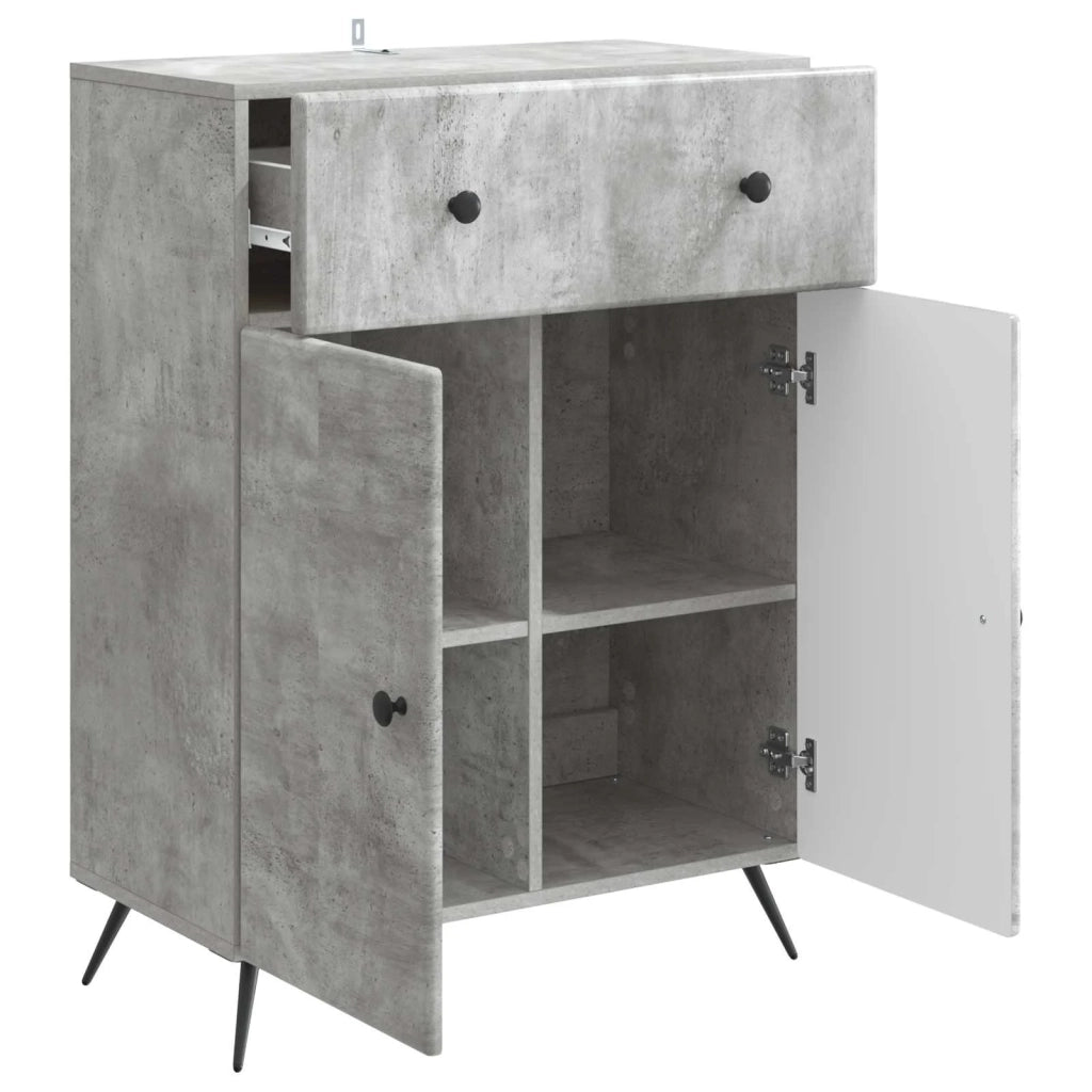 Credenza | Madia | Buffet da pranzo | Armadio da pranzo Grigio Cemento 66 x 34,5 x 90 cm Legno ingegnerizzato