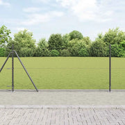 Palo della recinzione Grigio 25 x 1 m (rete da 13 mm) Acciaio