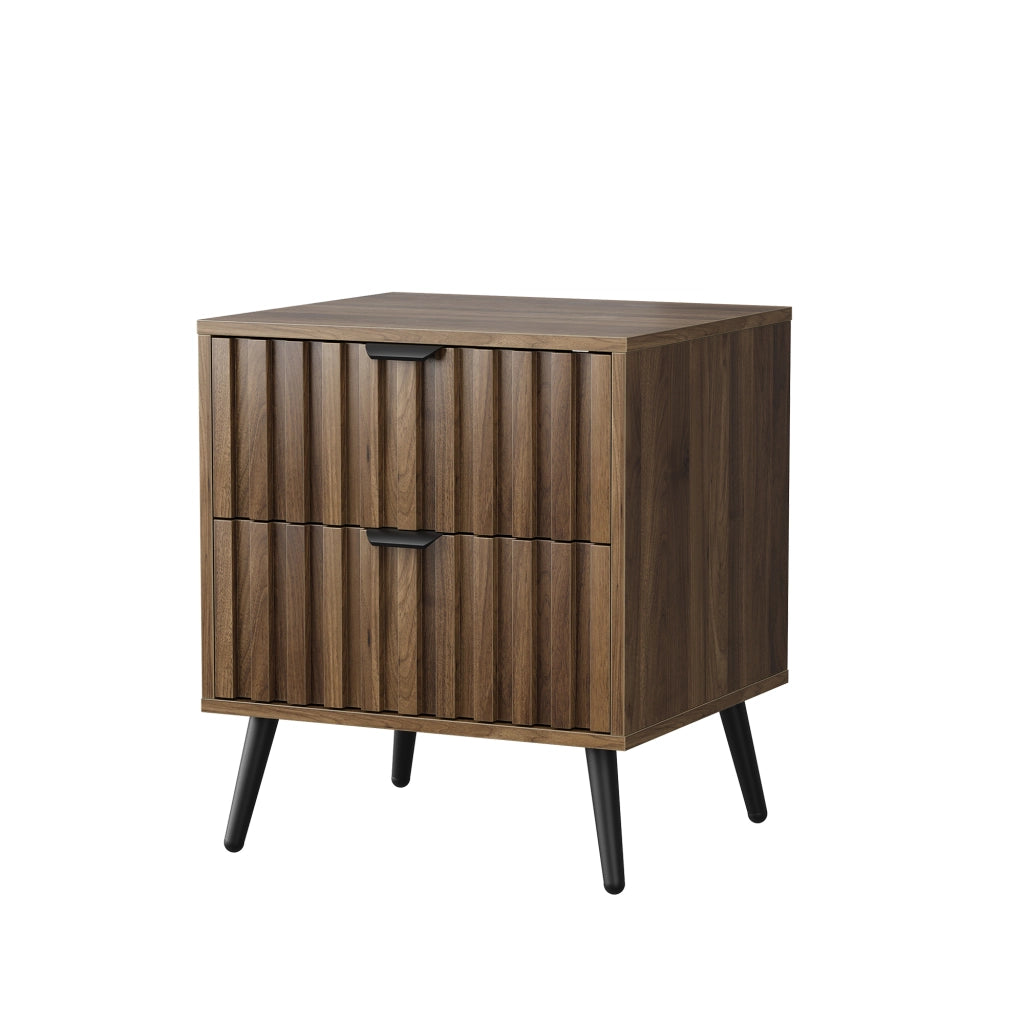 Comodino con 2 Cassetti ¨C MINIMAL ¨C Noce, 45x40x53 cm