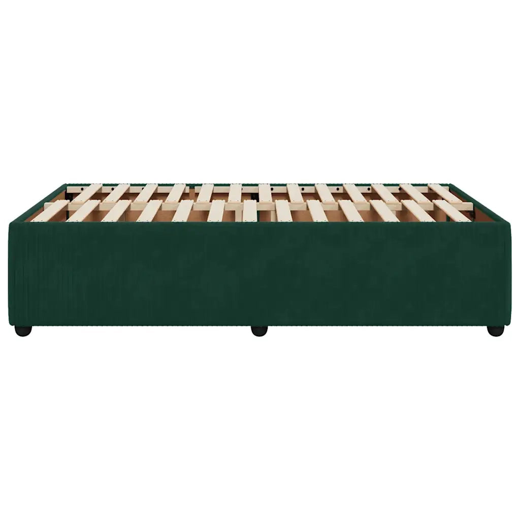 Giroletto senza Materasso Verde Scuro 120x200 cm in Velluto 3285003