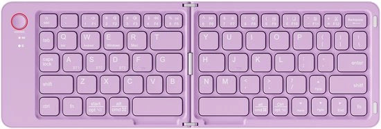 Tastiera Bluetooth pieghevole mini - Tastiera portatile ultracompatta per iPhone, iPad, Mac, Android, Windows e iOS (blu)