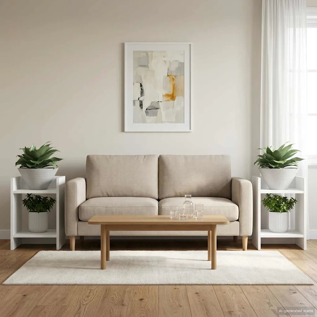 Supporto per piante 2 pz Bianco 30 x 30 x 40 cm 899611