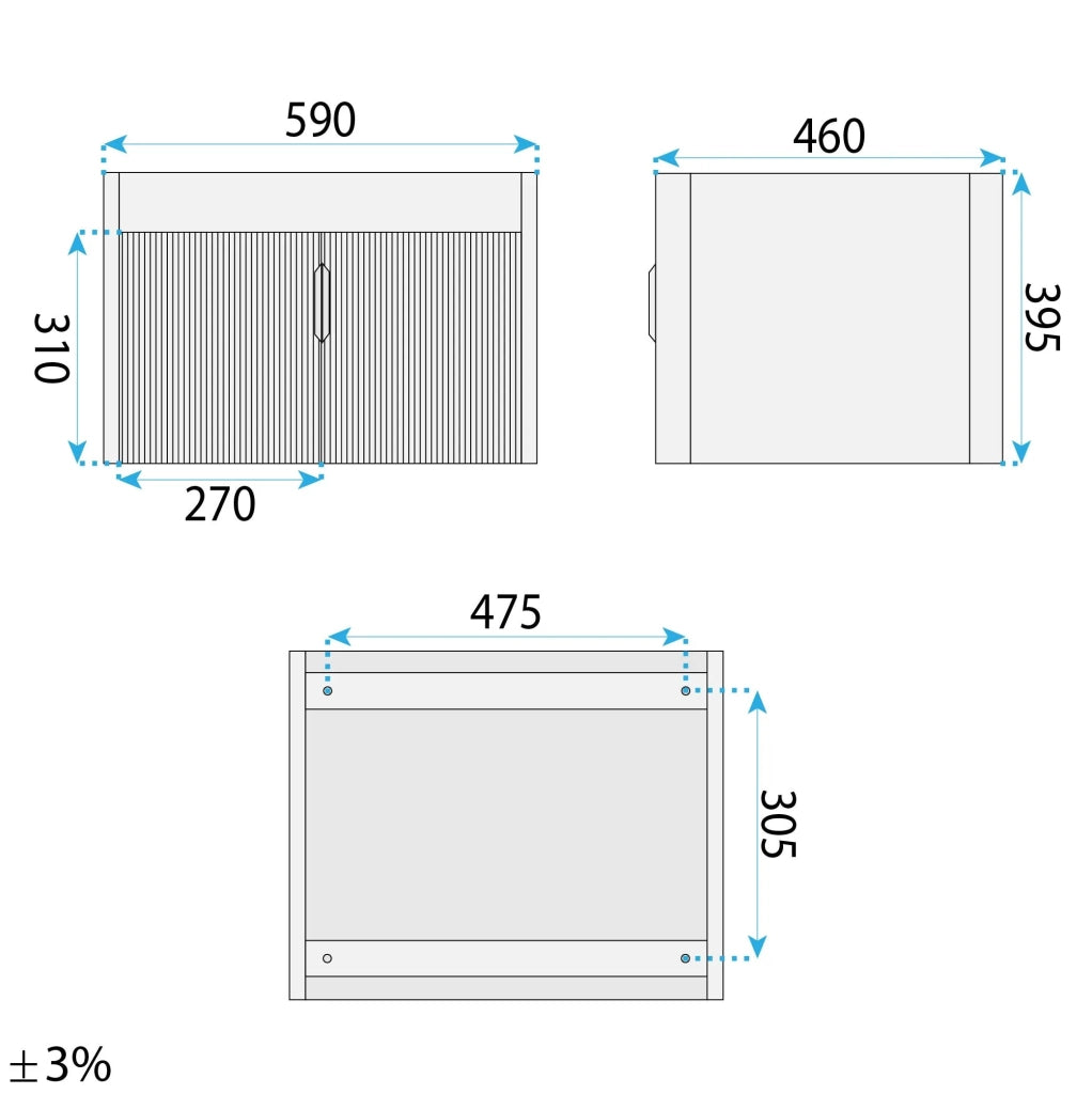 Set Di Mobili Da Bagno Con Lavabo Astor 60cm Grey