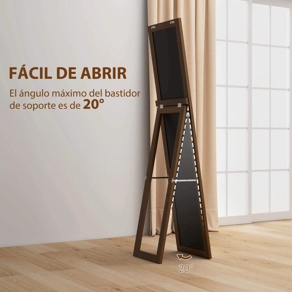 Specchio da Terra 157x37 cm ¨C Xylo ¨C Legno Noce con Cornice MDF
