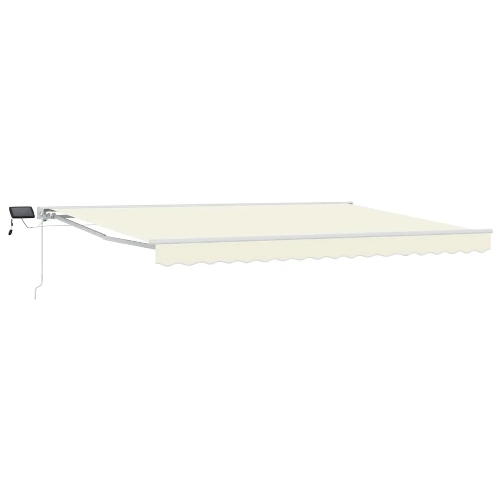 Cornice per Tenda Manuale con LED Crema e Bianco 4 × 3,5 m 3420630