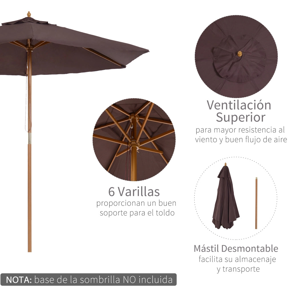 Ombrellone da Giardino ¨C Minimal ¨C Grigio ?250x230 cm